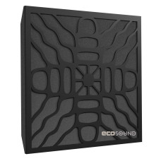 Acoustic panel Ecosound Chladni HDF-Black 50 x 50 cm 33 mm black 