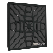 Acoustic panel Ecosound Chladni Plastic Black 50 x 50 cm 33 mm black plastic 