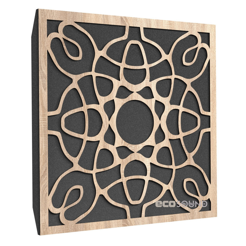 Ecosound Magic Plastic Black acoustic panel 50 x 50 cm 33 mm black plastic