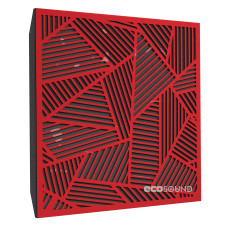Acoustic panel Ecosound Field Plastic Red 50 x 50 cm 33 mm red plastic 