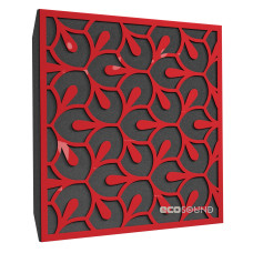 Ecosound Fan Plastic Red Acoustic Panel 50 x 50 cm 33 mm red plastic