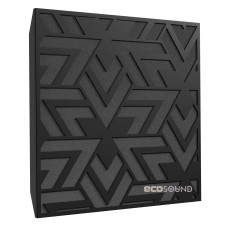 Acoustic panel Ecosound Arrow HDF-Black 50 x 50 cm 33 mm black 