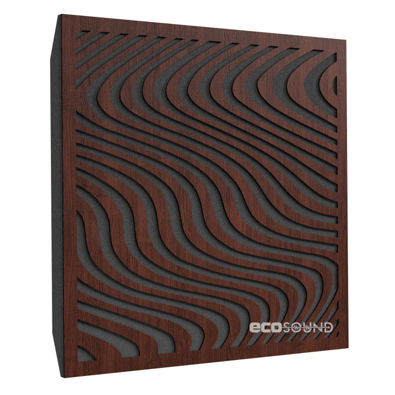 Acoustic panel Ecosound Sand Plastic Black 50 x 50 cm 33 mm black plastic 