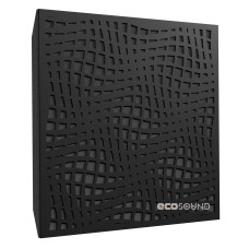 Acoustic panel Ecosound Illusion HDF-Black 50 x 50 cm 33 mm black 