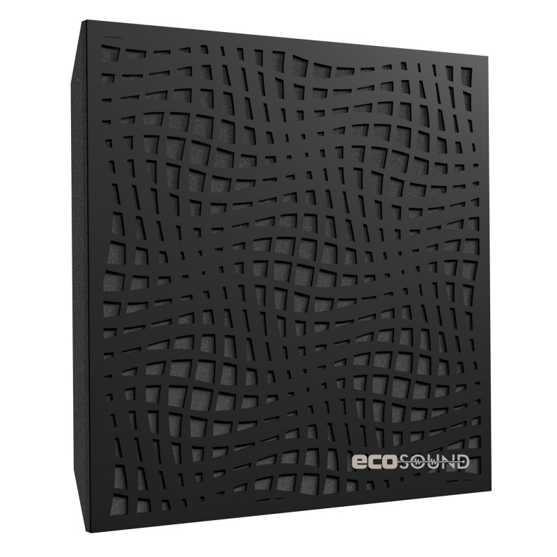 Acoustic panel Ecosound Illusion Plastic Black 50 x 50 cm 33 mm black plastic 