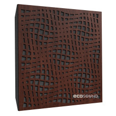 Acoustic panel Ecosound Illusion Wenge 50 x 50 cm 33 mm dark brown 