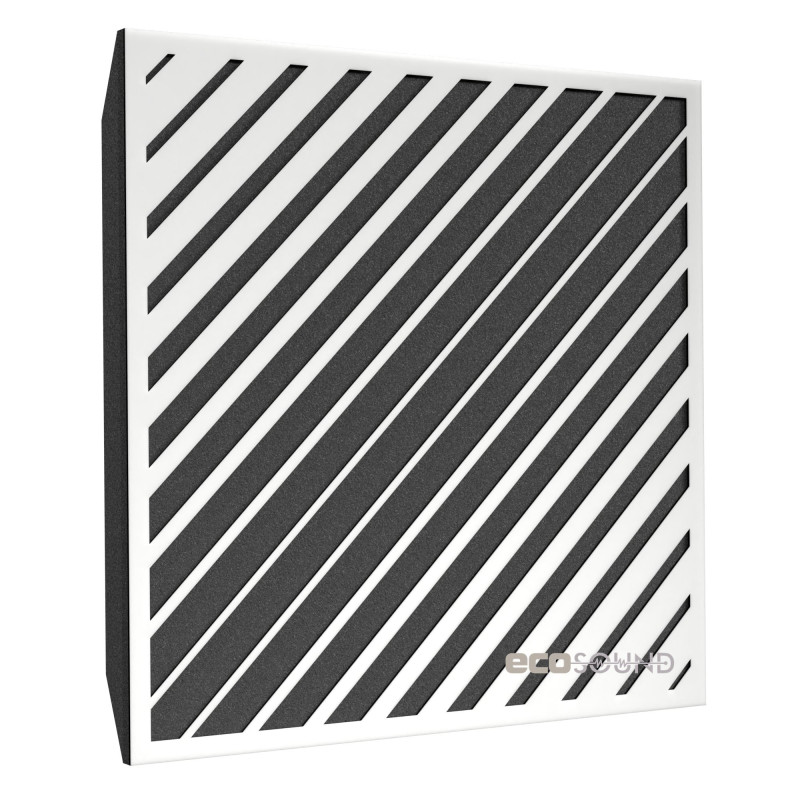 Acoustic panel Ecosound Simple-Line Plastic Black 50 x 50 cm 33 mm black plastic 