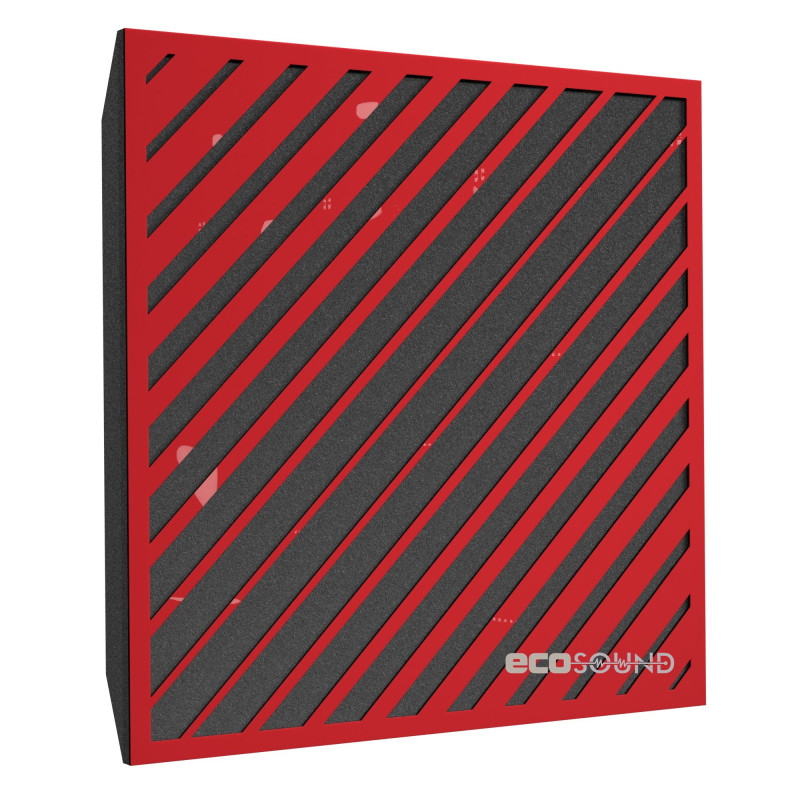 Acoustic panel Ecosound Simple-Line Plastic Black 50 x 50 cm 33 mm black plastic 