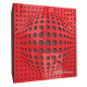 Ecosound Lens Plastic Red Acoustic Panel 50 x 50 cm 53 mm red plastic