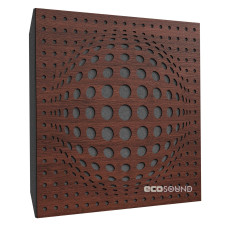 Ecosound Lens Wenge Acoustic Panel 50 x 50 cm 53 mm Dark Brown