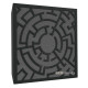 Acoustic panel Ecosound Labyrinth Wenge 50 x 50 cm 53 mm dark brown 