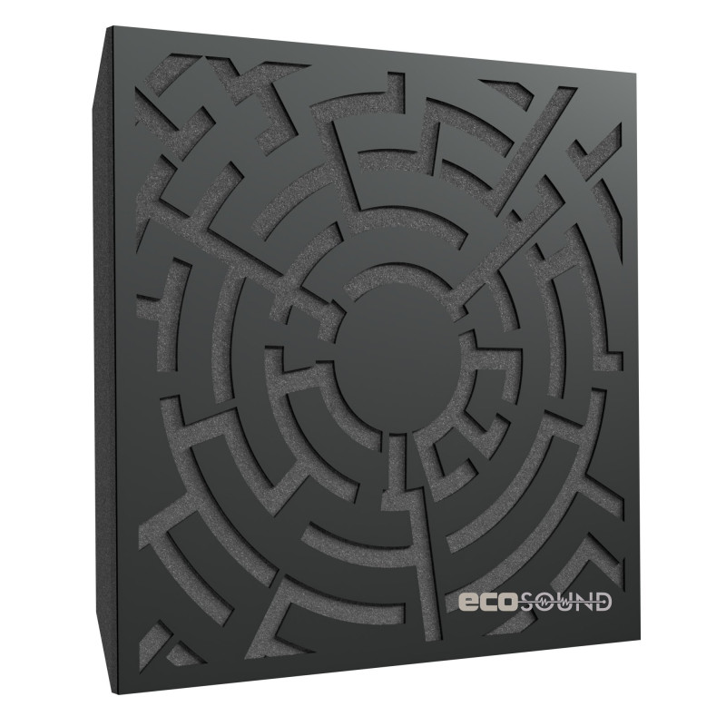 Ecosound Labyrinth-Full Plastic Red Acoustic Panel 50 x 50 cm 53 mm red plastic