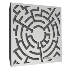 Acoustic panel Ecosound Labyrinth-Full HDF-White 50 x 50 cm 53 mm white