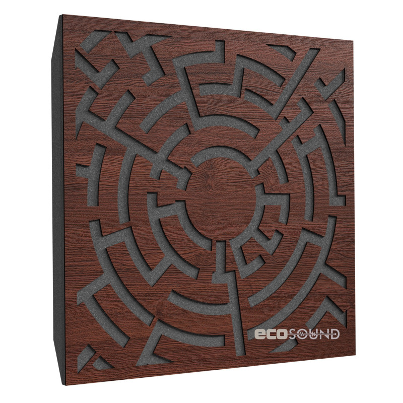 Ecosound Labyrinth-Full Plastic Red Acoustic Panel 50 x 50 cm 53 mm red plastic
