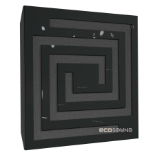 Acoustic panel Ecosound Spiral Plastic Black 50 x 50 cm 53 mm black plastic 