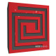 Ecosound Spiral Plastic Red Acoustic Panel 50 x 50 cm 53 mm red plastic
