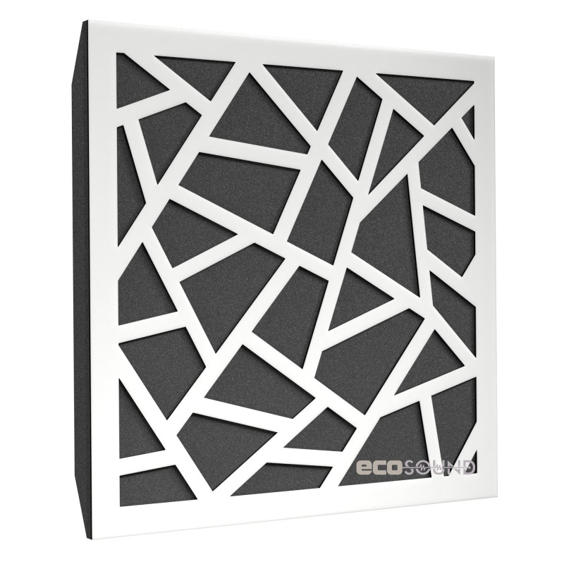 Acoustic panel Ecosound Ecoart-medium Plastic White 50 x 50 cm 53 mm white plastic