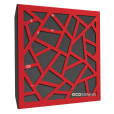 Acoustic panel Ecosound Ecoart-medium Plastic Red 50 x 50 cm 53 mm red plastic