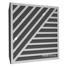 Ecosound Band Plastic White Acoustic Panel 50 x 50 cm 53 mm white plastic