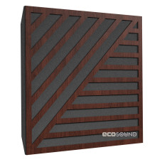 Acoustic panel Ecosound Band Wenge 50 x 50 cm 53 mm dark brown 