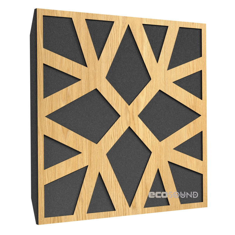 Ecosound Snowflake Apple-Locarno acoustic panel 50 x 50 cm 53 mm brown