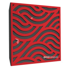 Ecosound Hilsl Plastic Red Acoustic Panel 50 x 50 cm 53 mm red plastic