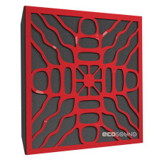 Acoustic panel Ecosound Chladni Plastic Red 50 x 50 cm 53 mm red plastic 