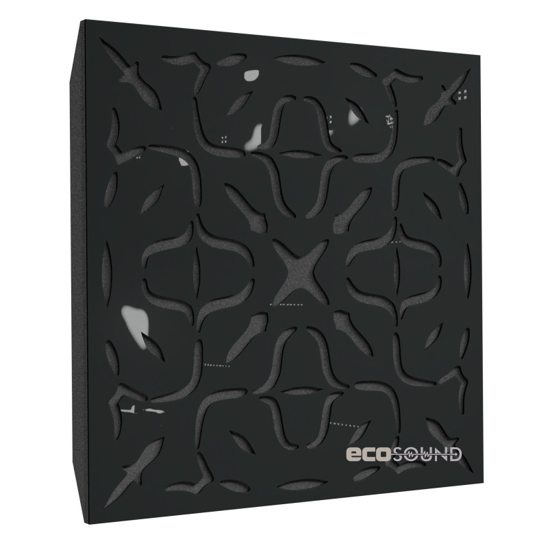 Acoustic panel Ecosound Effect HDF-Black 50 x 50 cm 53 mm black 