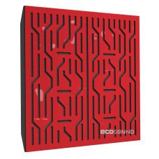 Acoustic panel Ecosound Scheme Plastic Red 50 x 50 cm 53 mm red plastic 