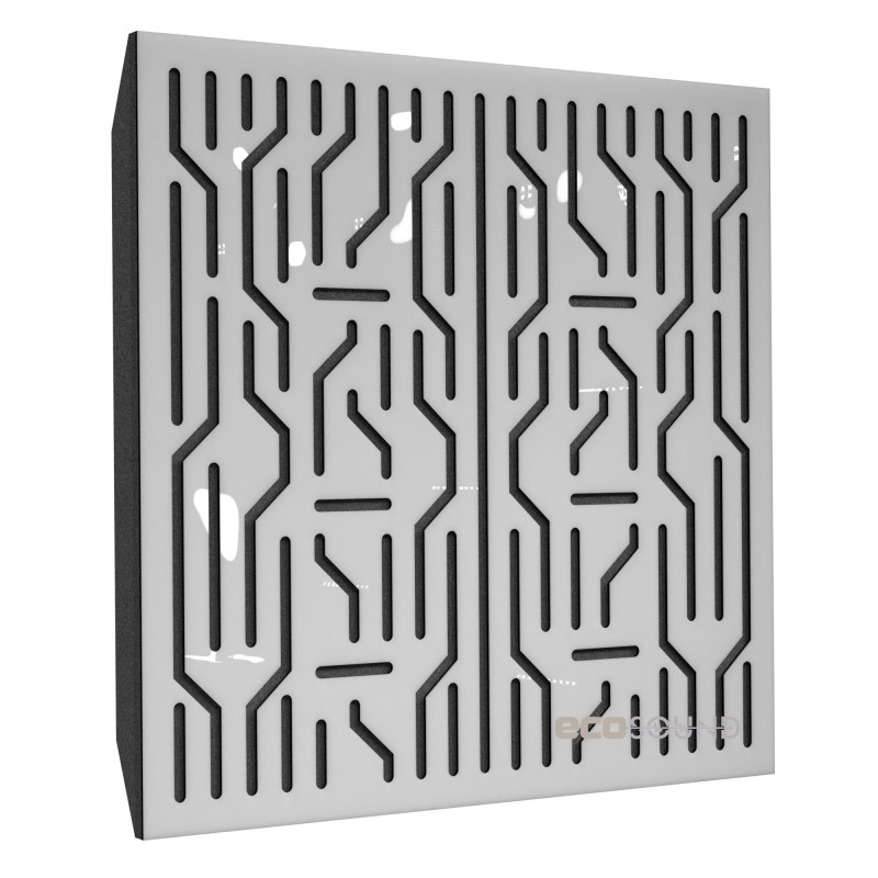 Acoustic panel Ecosound Scheme Wenge 50 x 50 cm 53 mm dark brown 