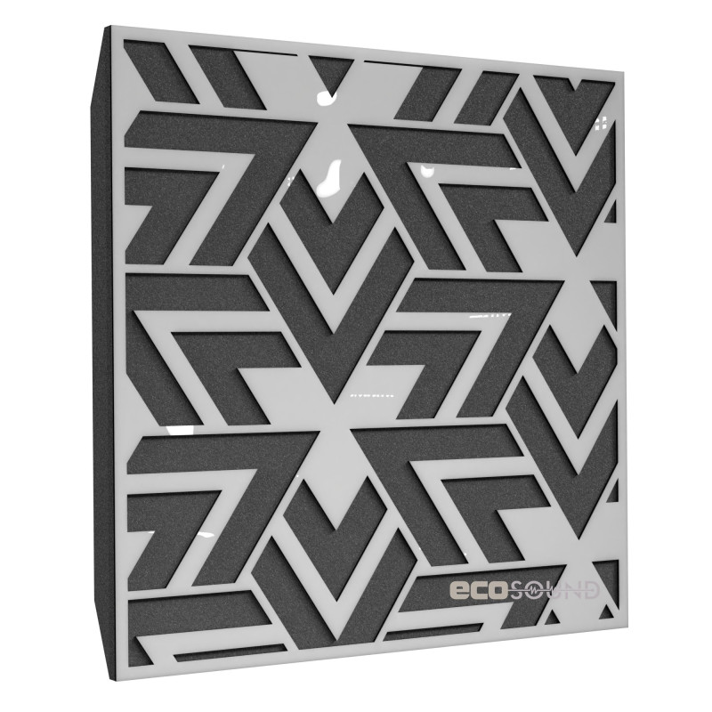 Acoustic panel Ecosound Arrow Wenge 50 x 50 cm 53 mm dark brown 