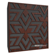 Acoustic panel Ecosound Arrow Wenge 50 x 50 cm 53 mm dark brown 