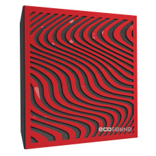 Acoustic panel Ecosound Sand Plastic Red 50 x 50 cm 53 mm red plastic