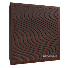 Acoustic panel Ecosound Sand Wenge 50 x 50 cm 53 mm dark brown 
