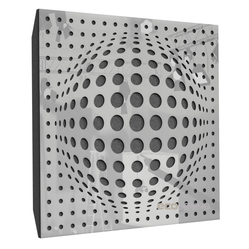 Ecosound Lens Plastic Red Acoustic Panel 50 x 50 cm 73 mm red plastic