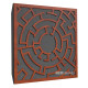 Acoustic panel Ecosound Labyrinth Wenge 50 x 50 cm 73 mm dark brown 