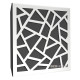 Acoustic panel Ecosound Ecoart-medium Plastic White 50 x 50 cm 73 mm white plastic
