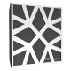 Acoustic panel Ecosound Snowflake Wenge 50 x 50 cm 73 mm dark brown 