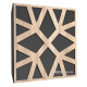 Acoustic panel Ecosound Snowflake Wenge 50 x 50 cm 73 mm dark brown 