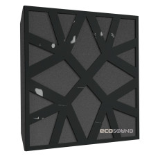 Ecosound Snowflake Plastic Black Acoustic Panel 50 x 50 cm 73 mm black plastic