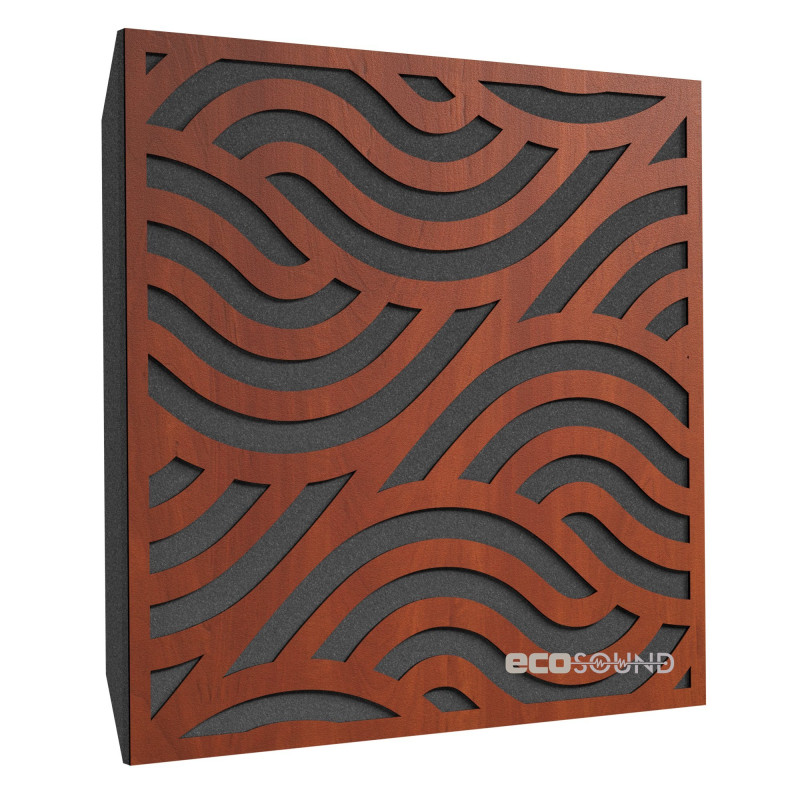 Ecosound Hilsl Wenge acoustic panel 50 x 50 cm 73 mm dark brown