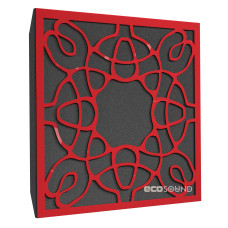 Ecosound Acoustic Plastic Red Acoustic Panel 50 x 50 cm 73 mm red plastic
