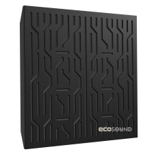 Acoustic panel Ecosound Scheme HDF-Black 50 x 50 cm 73 mm black 
