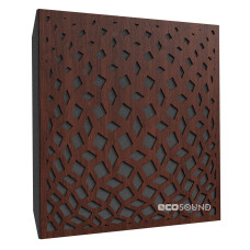 Acoustic panel Ecosound Chips Wenge 50 x 50 cm 73 mm dark brown 