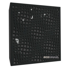 Acoustic panel Ecosound Illusion Plastic Black 50 x 50 cm 73 mm black plastic 