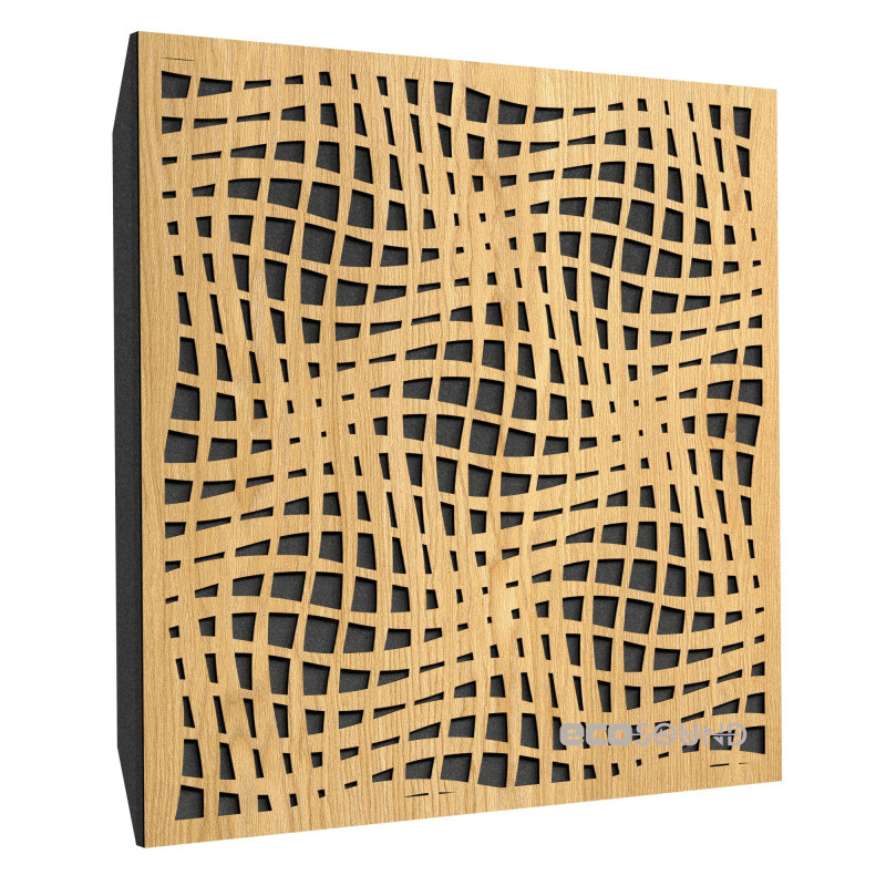 Acoustic panel Ecosound Illusion Wenge 50 x 50 cm 73 mm dark brown 