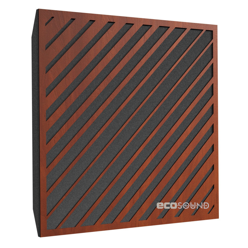 Acoustic panel Ecosound Simple-Line Plastic Black 50 x 50 cm 73 mm black plastic 