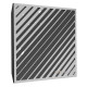 Acoustic panel Ecosound Simple-Line Plastic Black 50 x 50 cm 73 mm black plastic 