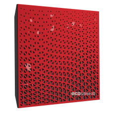 Ecosound Texture Plastic Red Acoustic Panel 50 x 50 cm 73 mm red plastic