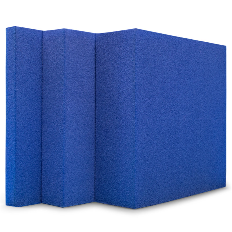 Acoustic foam panel Ecosound Pattern Velvet 60mm, 60x60cm color blue